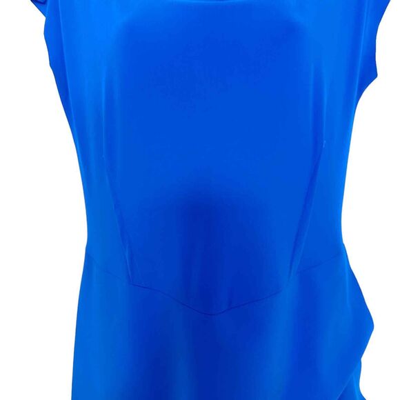 Chiara Boni La Petite Cobalt Gathered Cowl Neck Dress cocktail party Size 48 - Picture 6 of 15